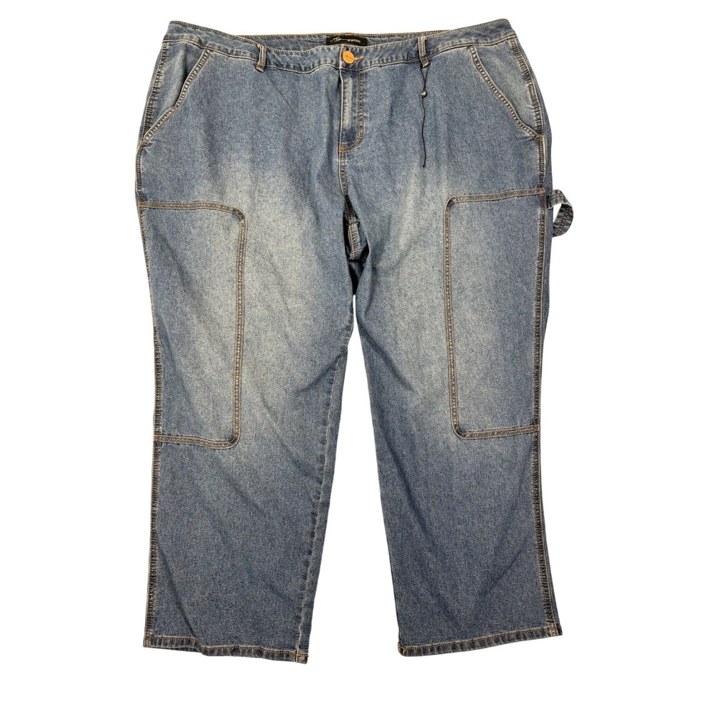 Ag Denim Carpenter Jeans Womens 24W‎ High Rise Wide Leg Cropped Utility NWOT
